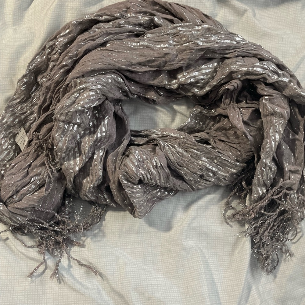 Gray Sparkly Scarf